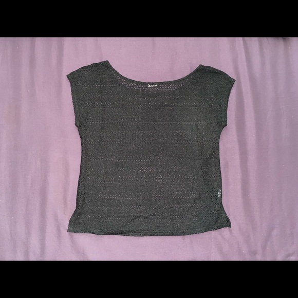 Garage Black Crochet Cover Up Top - Picture 5 of 6